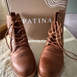 Patina Womens Brown Leather Boots